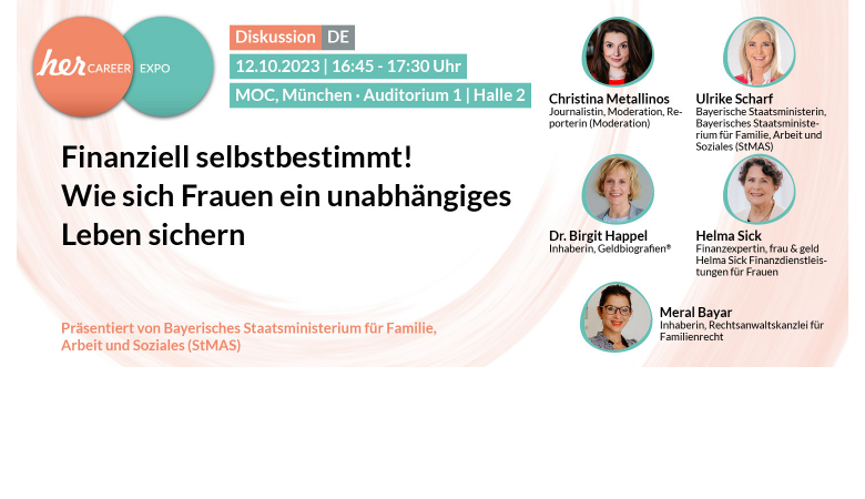 Übersicht aller Speakerinnen auf der HerCarrer am 12. Oktober in München
