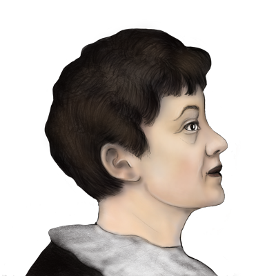Illustration Porträt von Augusta Enders-Schichanowsky