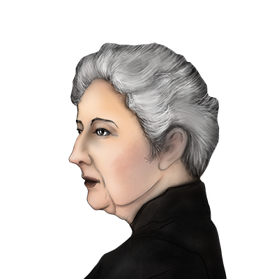 Illustration Porträt von Anita Augspurg