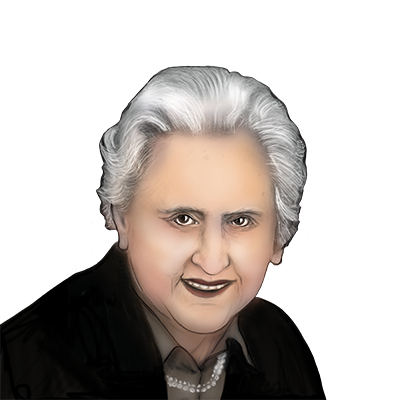 Illustration Porträt von Brunhild Weber