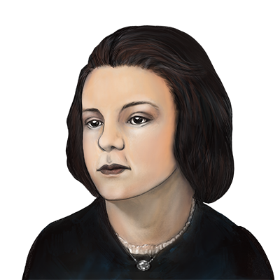 Illustration Porträt Sophie Scholl