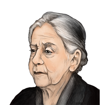 Illustration Porträt Therese Giehse