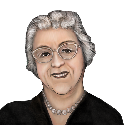 Illustration Porträt Mathilde Berghofer-Weichner