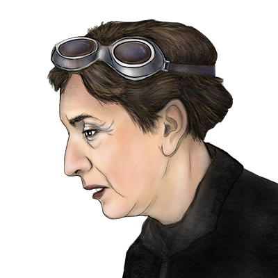 Illustration Porträt Lilli Weyrauch von Weech