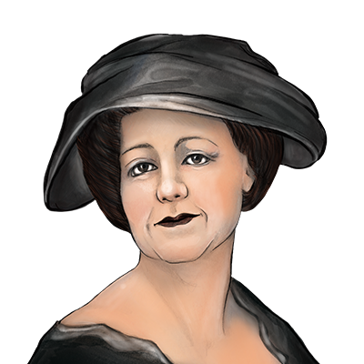 Illustration Porträt Else Oppler