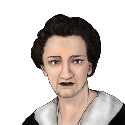 Illustration Porträt Toni Pfülf