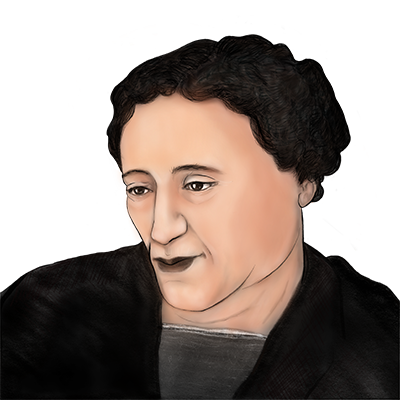 Illustration Porträt von Ernestine Reuter