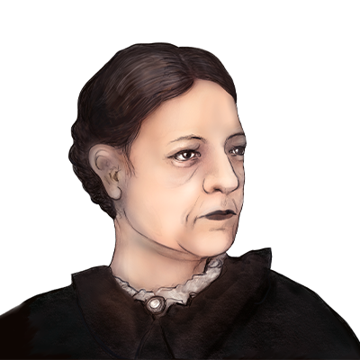 Illustration Porträt von Lina Ramann