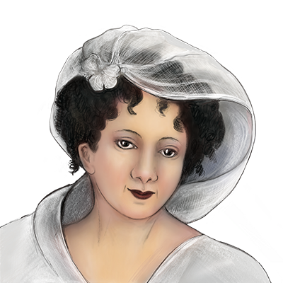Illustration Porträt von Lulu Brentano