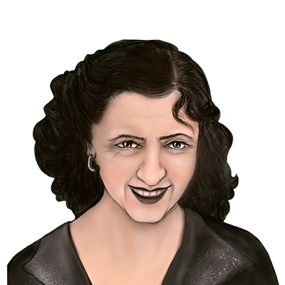 Illustration Porträt von Lottie Brunn