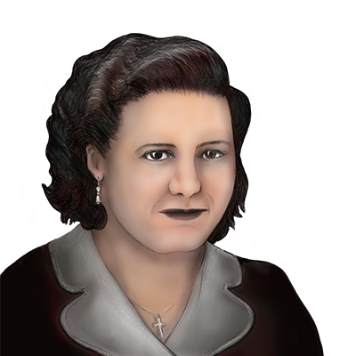 Illustration Porträt Maria Seidenberger
