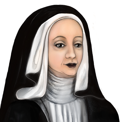 Illustration Porträt Caritas Pirckheimer