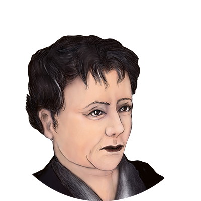 Illustration Porträt Helene Böhlau