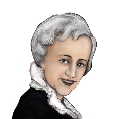 Illustration Porträt von Hermine Herold.