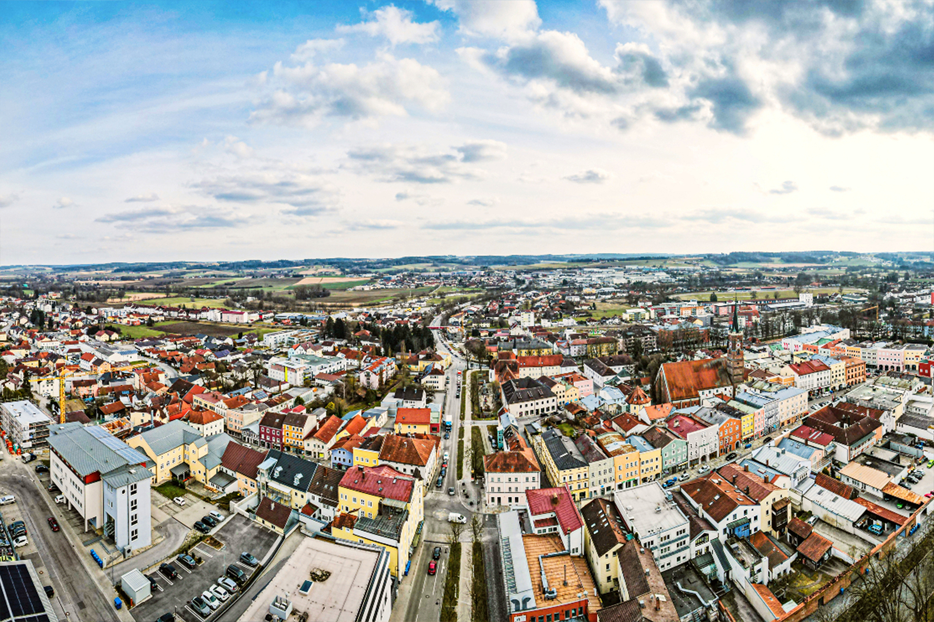 Luftaufnahme von Münchsdorf und Pfarrkirchen